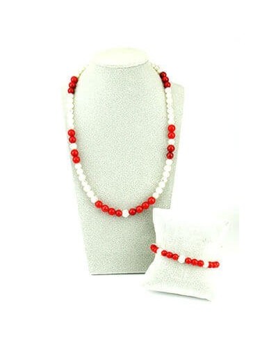 PARURE PEARL ROUGE""